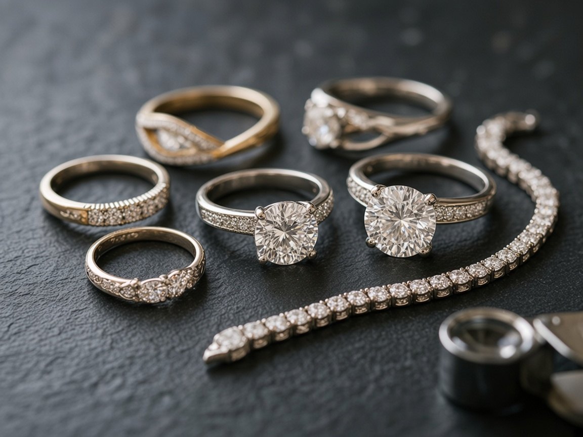 Diamond jewelry at Hillcroft Gold Buyers