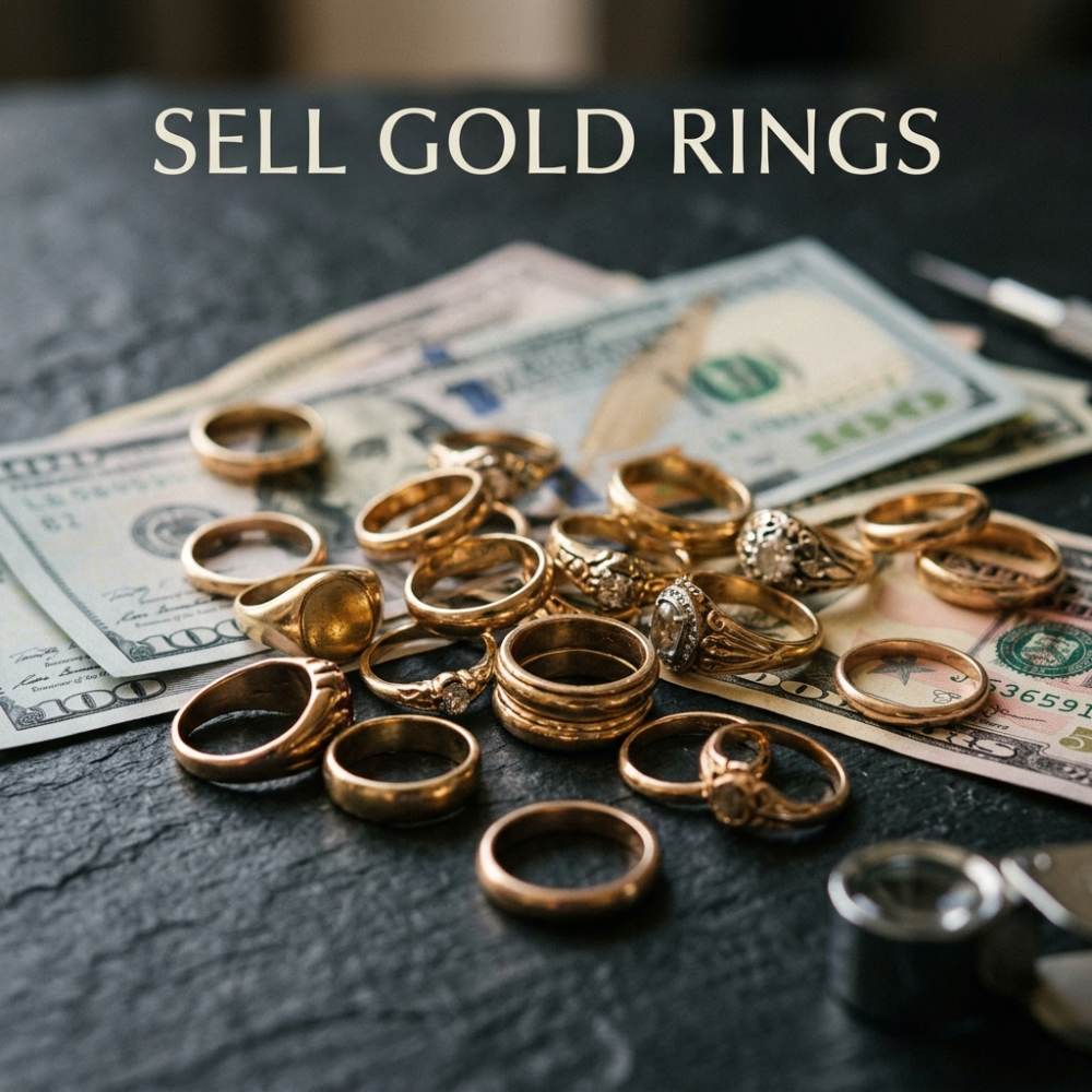Gold rings for sale to Hillcroft Gold Buyers